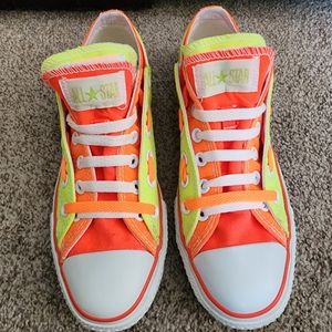 Converse double canvas neon orange & yellow